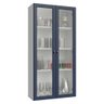 Cristaleira Suspensa 70 Cm 2 Portas de Vidro Branco/azul Vik Madesa - 1