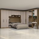 Ver imagem 1 de Quarto Modulado Casal de Canto 8 Peças 11 Portas Paris Luciane - Avelã/cinnamon