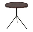 Ver imagem 1 de Mesa de Apoio Lopes Baixa Tampo Castanho Estrutura Preta 43cm - 60142