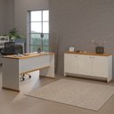 Ver imagem 5 de Conjunto Escritório Office Mesa e Buffet Berlin Vianossa