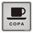 Ver imagem 1 de Placa de Alumínio Auto-adesiva 12x12cm Copa - 900 Ao - Sinalize Placa 12x12 (copa) Sinalize 900ao