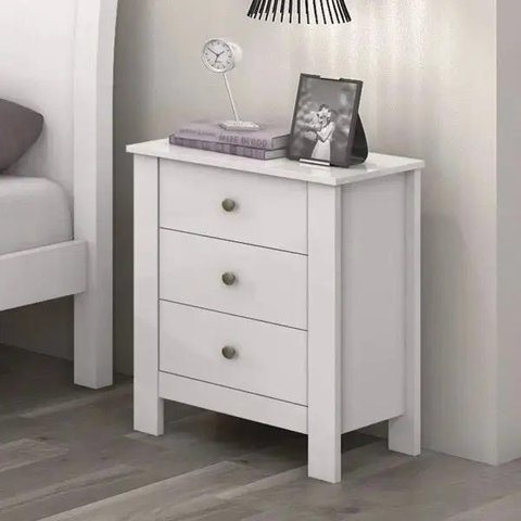 Mesa de Cabeceira 3 Gavetas Maggiore New Móveis Lopas