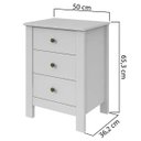 Ver imagem 3 de Mesa de Cabeceira 3 Gavetas Maggiore New Móveis Lopas