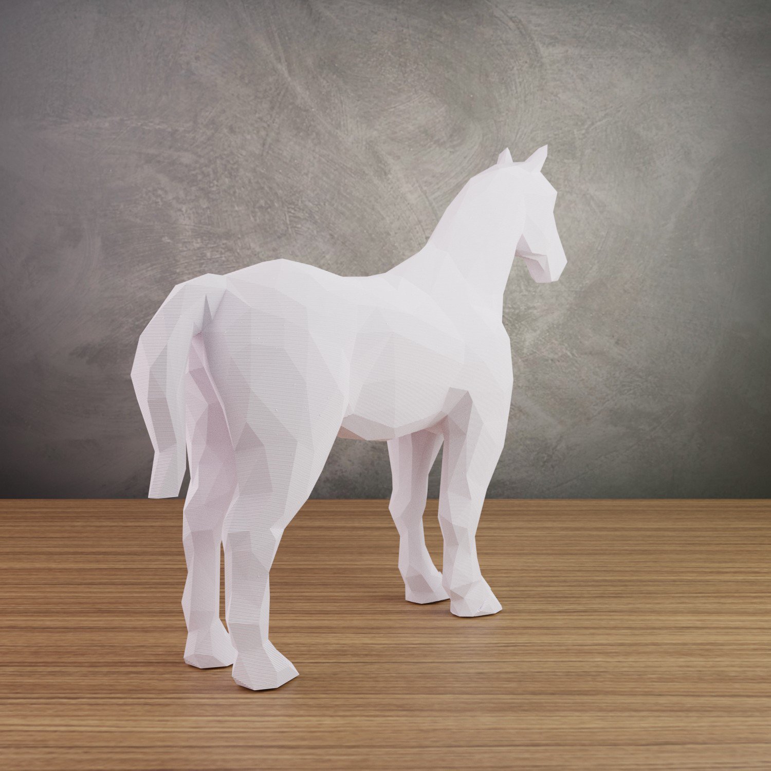 Cavalo Geométrico Decorativo Vegras Branco - 3