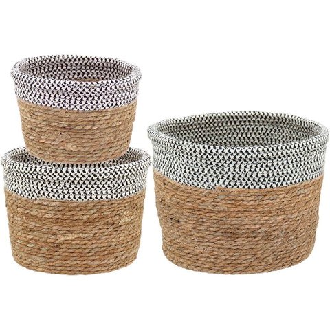 Kigali Cesta Fibra Natural 3pç