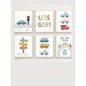 Kit 6 Quadros Decorativos Infantil Carros No2 - 1