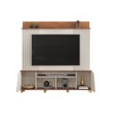 Ver imagem 6 de Home Estante Cavill Tv 70" Ripado Canelado 2 Portas Pés Dourados Offwhite/freijó G18 - Gran Belo