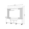 Home Estante Cavill Tv 70" Ripado Canelado 2 Portas Pés Dourados Offwhite/freijó G18 - Gran Belo - 4