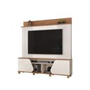 Ver imagem 2 de Home Estante Cavill Tv 70" Ripado Canelado 2 Portas Pés Dourados Offwhite/freijó G18 - Gran Belo
