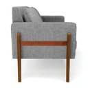 Ver imagem 4 de Sofá Namoradeira Lana Linho Grafite A26 Base de Madeira - D'Rossi DRossi