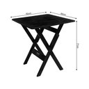 Ver imagem 3 de Kit 6 Conjuntos Mesa Dobrável para Bar e Restaurante 60x60cm com 4 Cadeiras em Madeira Maciça -