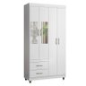 Guarda Roupa Solteiro 2242 Branco com Espelho - Araplac - 1