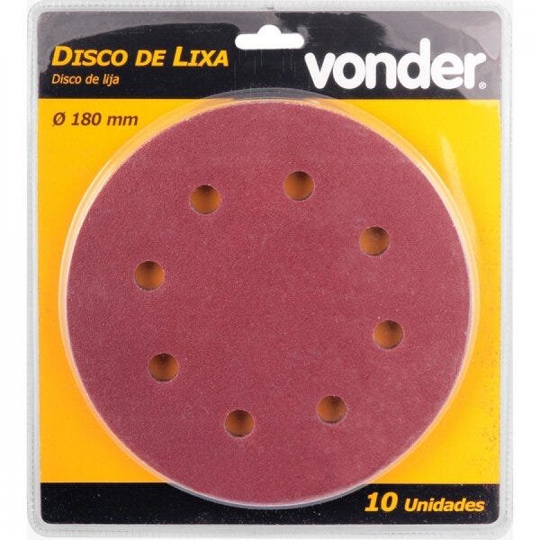 Disco de lixa com 180 mm grão 80 para a lixadeira LPV 750 Vonder - 2