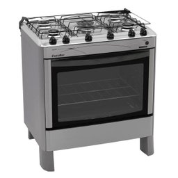 Fogão Agata Inox 5 Bocas, Acendimento Automático Total, Forno Limpa Fácil - Esmaltec Bivolt - 1