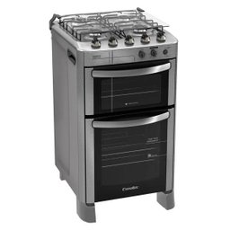 Fogão Diamante Inox 4 Bocas, Acendimento Automático Total e Timer Sonoro - Esmaltec Unica - 2