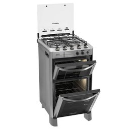 Fogão Diamante Inox 4 Bocas, Acendimento Automático Total e Timer Sonoro - Esmaltec Unica - 1