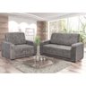 Conjunto de Estofados 2 e 3 Lugares Accordes - Estofados Linhares Cinza005 - 1