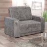 Conjunto de Estofados 2 e 3 Lugares Accordes - Estofados Linhares Cinza005 - 2