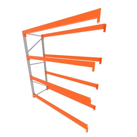 Mini Porta Pallet 200 kg por Nivel Continuação com 4 Niveis Laranja sem MDF