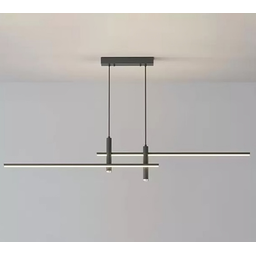 Pendente Moderno Slim Luxo para 2 Mini Dicroicas + 2 Perfis Led Integrado 1,00m - Grafite - 8