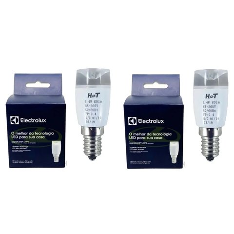 2 Unidades de Lâmpada Led E14 Original Electrolux 1,4w Serve Todas Geladeiras e Refrigeradores