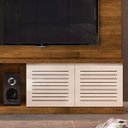 Ver imagem 3 de Home para Tv até 70" 2 Portas e Led Domus - Dj Móveis Demolição Off White