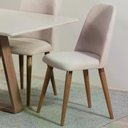 Ver imagem 2 de Conjunto de Jantar Mesa com Vidro Avena 4 Cadeiras New Drop - Canella C/ Bege