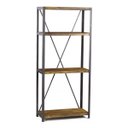 Ver imagem 1 de Estante Baviera com 3 Prateleiras Grafite/Rustic Brown - Gran Belo