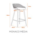 Ver imagem 2 de Banqueta Média Vazada com Base de Aço Monaco Fratini