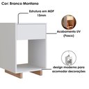 Ver imagem 4 de Mesa de Cabeceira 1 Gaveta 36 Cm B88 Branco Montana Novam