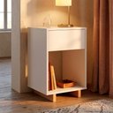 Ver imagem 6 de Mesa de Cabeceira 1 Gaveta 36 Cm B88 Branco Montana Novam