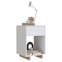 Ver imagem 5 de Mesa de Cabeceira 1 Gaveta 36 Cm B88 Branco Montana Novam