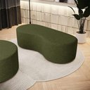 Ver imagem 1 de Puff Decorativo Orgânico para Living Quarto 140cm Orbit W01 Linho Verde - Lyam Decor