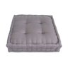Futon Turco 50x50x12cm - Tecido Viscose C/ Algodão - Cor Cinza - 1