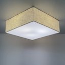 Ver imagem 3 de Lustre Plafon Sobrepor Quadrado Vivare Cqf5015rst Cúpula em Tecido Cor Rustico Bege 50x50x15cm