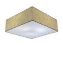 Ver imagem 1 de Lustre Plafon Sobrepor Quadrado Vivare Cqf5015rst Cúpula em Tecido Cor Rustico Bege 50x50x15cm