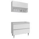 Ver imagem 1 de Armário de Cozinha com Nichos Cp01 para Pia 100cm M24 Branco - Mpozenato