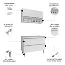 Ver imagem 4 de Armário de Cozinha com Nichos Cp01 para Pia 100cm M24 Branco - Mpozenato