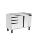 Ver imagem 1 de Gabinete Cozinha Mdf 1,14m Elegance com 5 Pés Pré-montado:branco