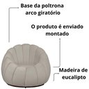Ver imagem 4 de Poltrona Decorativa Concha Base Arco Giratória Veludo Cor Marfim