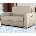 Ver imagem 1 de Sofá Cama com Baú 2 Lugares John Linho