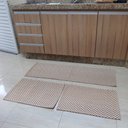 Ver imagem 1 de Jogo Tapetes Cozinha 3 pç Antiderrapante Algodão Pilão:Bege