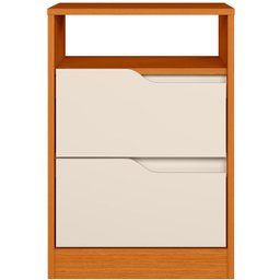 Mesa de Cabeceira 2 Gavetas Sara Flex Cinamomo/off White - 5