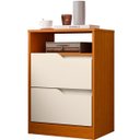 Ver imagem 5 de Mesa de Cabeceira 2 Gavetas Sara Flex Cinamomo/off White