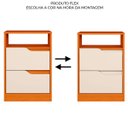 Ver imagem 4 de Mesa de Cabeceira 2 Gavetas Sara Flex Cinamomo/off White
