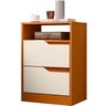 Mesa de Cabeceira 2 Gavetas Sara Flex Cinamomo/off White - 1
