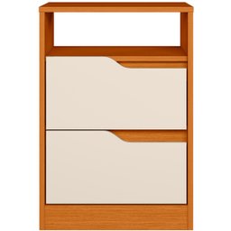 Mesa de Cabeceira 2 Gavetas Sara Flex Cinamomo/off White - 4