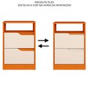 Ver imagem 4 de Mesa de Cabeceira 2 Gavetas Sara Flex Cinamomo/off White
