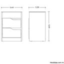 Ver imagem 5 de Mesa de Cabeceira 2 Gavetas Sara Flex Cinamomo/off White