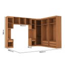 Ver imagem 3 de Guarda Roupa Planejado 12 Portas 6 Peças Hera CabeCasa MadeiraOriginals Louro/Algodão